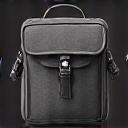 Rugged biker bag icon with straps