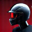 Bluetooth headset icon integrated into a helmet